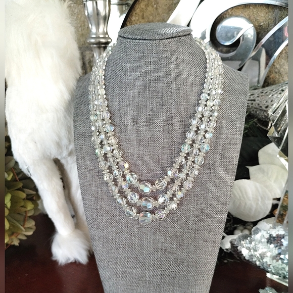 Vintage, Austrian Crystal, Tiered, Choker Necklace - Picture 10 of 16